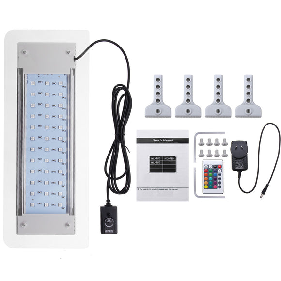 7.5W 36 LED RGB Remote Control Aquarium Light Lamp Fit for 30-52cm Fish Tank