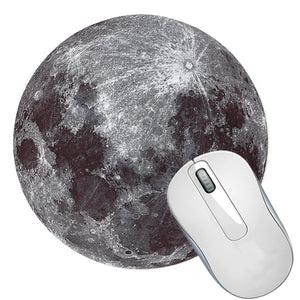 8 Diameter Round Moon Surface Cosmic Mouse Pad Mat"
