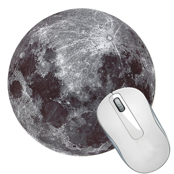 8 Diameter Round Moon Surface Cosmic Mouse Pad Mat