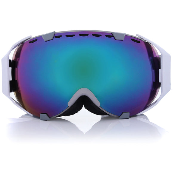 Motorcycle Sport Snowboard Ski Goggles Spherical Anti Fog UV Dual Lens Blue Outdooors