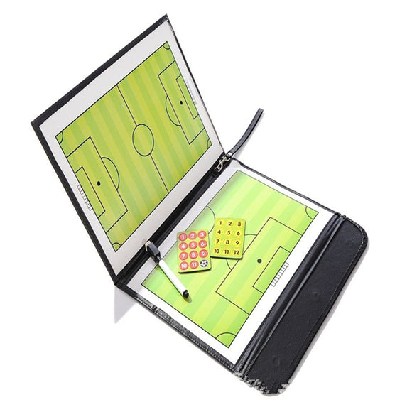 Folding Magnetic Piece Football Sandbox Board Tactical Plate Tactics Book Set With Pen Teaching Clip