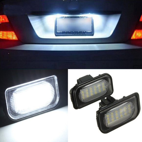 A pair 18 LED Bulb License Number Plate Light for Benz C-Class