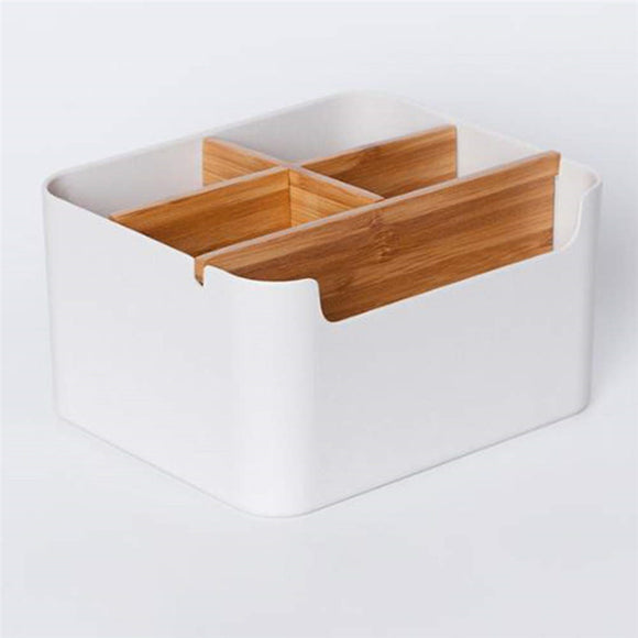 Bamboo Large Storage Box Multifunctional Desktop Organizer Home Office Classified Display Box from Xiaomi Youpin