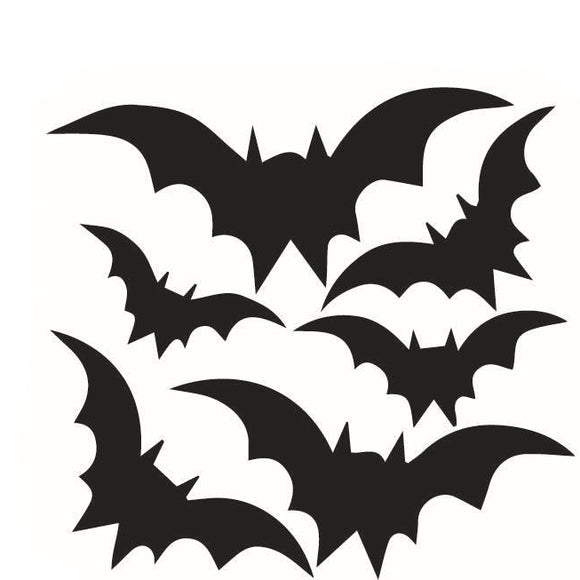 Creative Halloween Dark Bat PVC Waterproof Wall Sticker Removable Vinyl Art Mural Decoration Sticker