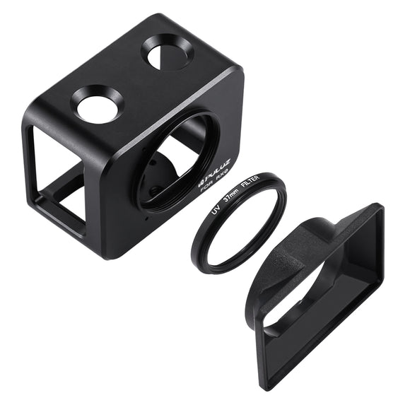 PULUZ PU320 Aluminum Alloy Protective Cage for Sony RX0 with 37mm UV Filter Lens and Sunshade