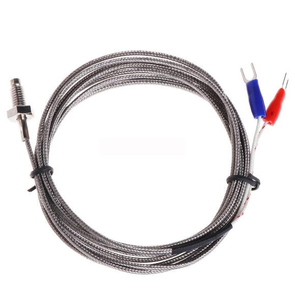 Thread M6 Screw Probe Temperature Sensor Thermocouple K Type Cable 2M 0-600 Degree