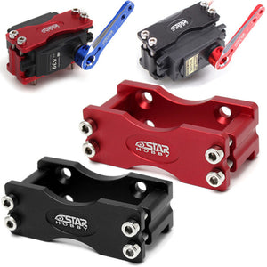 Black/Red CNC Aluminium Alloy Steering Gear Bracket