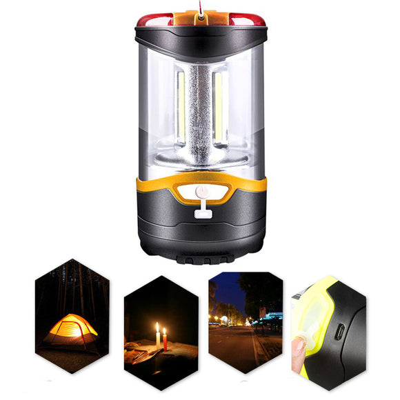 IPRee Portable COB Camping Lantern 3 Modes USB Rechargeable Emergency Light Night Lamp