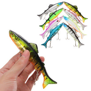 ZANLURE 5/ 12.5cm Multi-jointed Carp Pike Fishing Lure Fakebait Hard Hook"