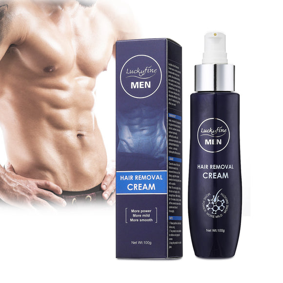 Luckyfine Mens Hair Removal Cream Extra Gentle Hair Growth Stopper for Sensitive Areas PowerfulFormula