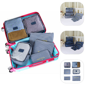 6Pcs Waterproof Travel Clothes Storage Bags Packing Cube Luggage Organizer Pouch