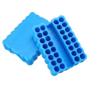 10Pcs Plastic Screwdriver Bit Storage Rack Storage Deck Box 32 Holes for 1/4 Inch Hex Shank Screwdrivers