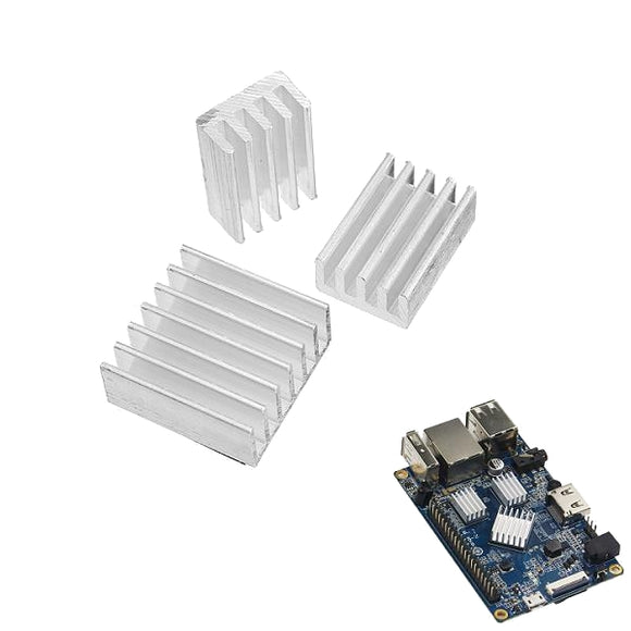 3pcs Adhesive Aluminum Heat Sink Cooling Kit For Orange Pi PC / Lite / One