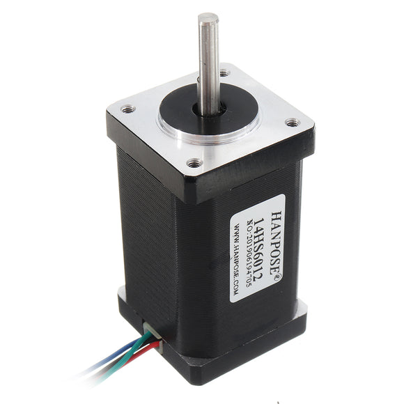 HANPOSE 14HS6012 60mm Nema 14 Stepper Motor 35 Motor 35BYGH60 1.2A 0.40N.m 4-lead for 3D Printer CNC Laser