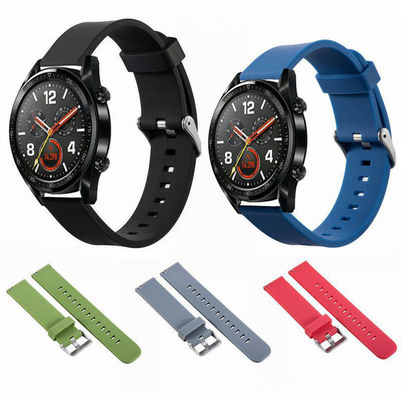 Bakeey 20mm Replacement Silicone Stainless Steel Buckle Watch Band Strap for Huawei Watch GT Smart Watch