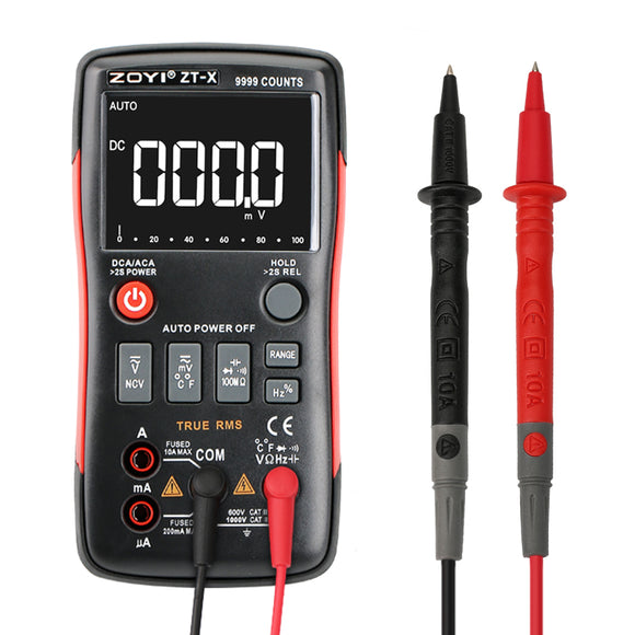 ZT-X Digital Multimeter Button 9999 Counts VS RM409B Analog Bar Graph AC/DC Voltage Ammeter Current Ohm LCD Backlight Display