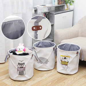 Foldable Laundry Washing Clothes Bucket Storage Bag Hamper Baskets Box Wash Bin