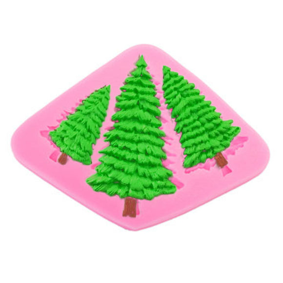 Food Grade Silicone Cake Mold DIY Chocalate Cookies Ice Tray Baking Tool Christmas Tree Shape