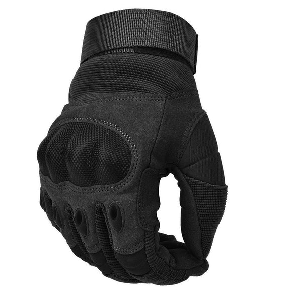 Hunting Tactical Outdoor Sports Full Finger PU Leather Anti Skid Gloves