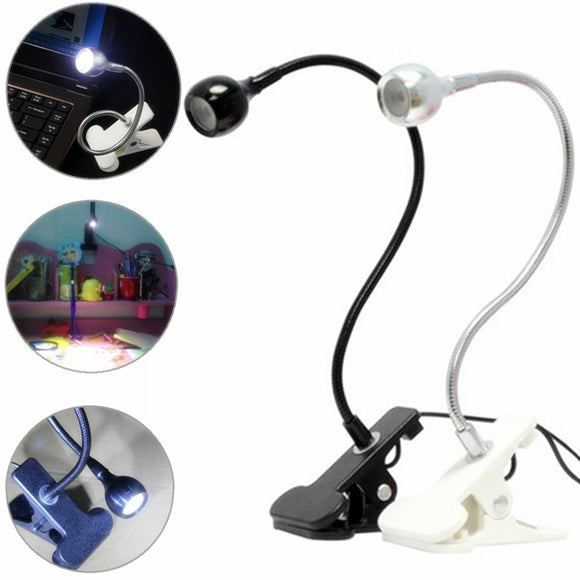 USB Flexible Reading LED Clip-on Beside Bed Table Light Desk Computer Lamp