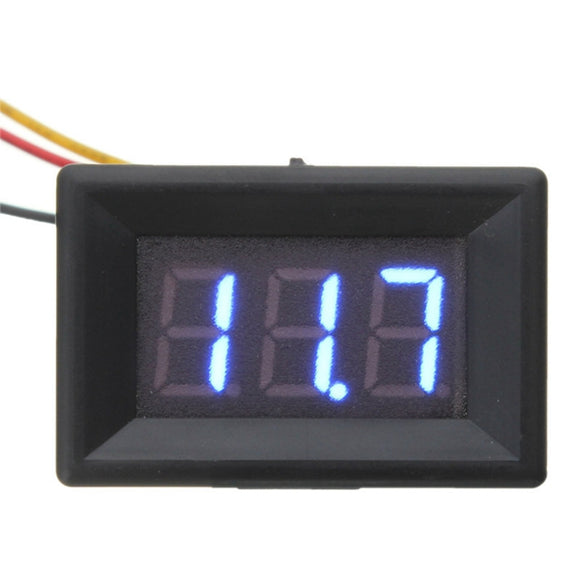 3pcs Blue 0.36 Inch DC 0-30V 3 Wire LED Volt Meterr Digital Display Panel Volt Meterr
