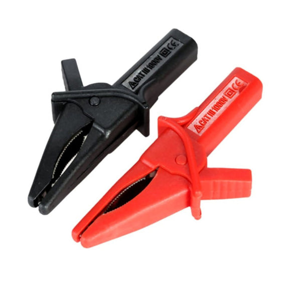 Hantek HT18A Oscilloscope Alligator Clips Large Dolphin Gator Clip Black+Red for Digital Multimeter