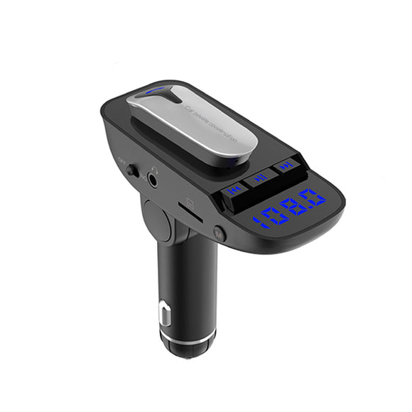 SIMR ER9 Wireless bluetooth V4.2 Headset FM Transmitter Car MP3 Adapter Car Kit TF SD Card USB Port