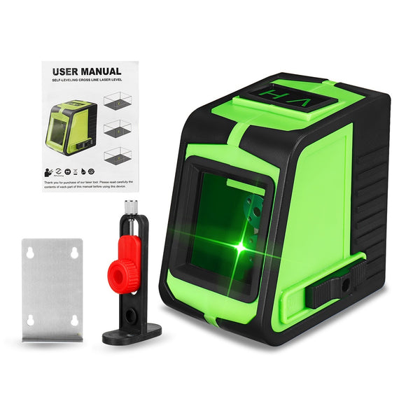 2 Lines 360 Rotatable Laser Level Self-Leveling Green Light Horizontal Vertical Measuring Instruments