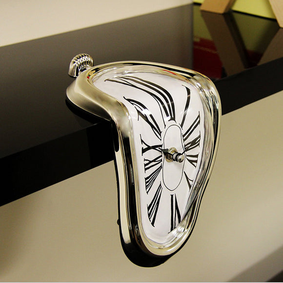 Novel Surreal Melting Distorted Wall Clock Surrealist Salvador Dali Style Wall Clock Amazing Home Decoration Gift