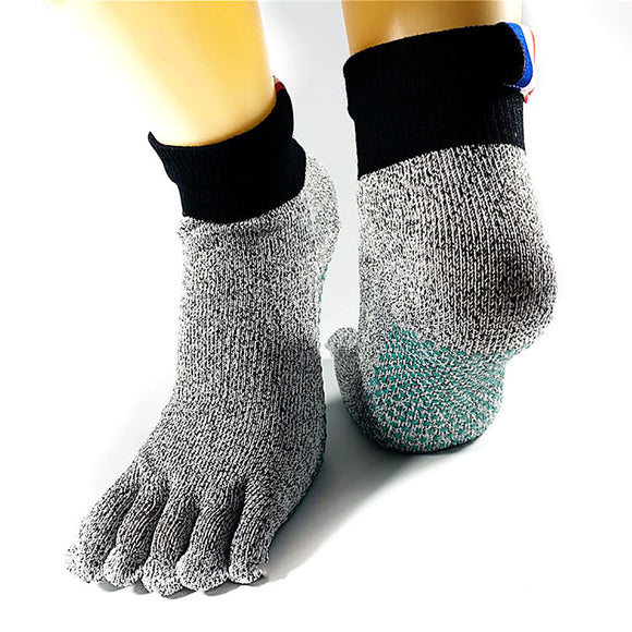 A Pair of Unisex No-Slip Anti-Skid Breathable Toe Socks Bare Feet Running Beach HPPE Sock