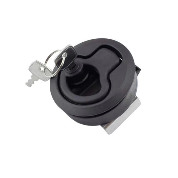 2.4 Boat Flush Pull Hatch Slam Latch With Lock For RV Yacht Camper Deck/Door/Drawer/Tackle Nylon 2