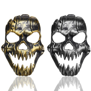 Plastic Horror Skull Jaw Mask Skeleton Warrior Ghost Mask Scare Halloween Party