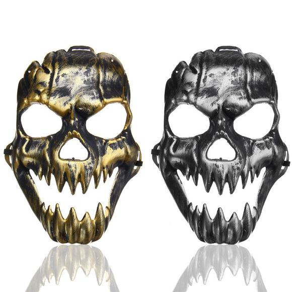 Plastic Horror Skull Jaw Mask Skeleton Warrior Ghost Mask Scare Halloween Party