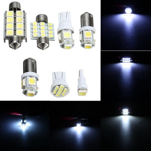 7pcs 12V White Car Interior LED Reading Light Kit Dome Licence Plate Side Mark Lamp