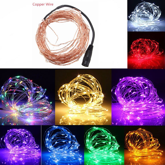 5M 50 LED Copper Wire Christmas Outdoor String Fairy Light DC12V