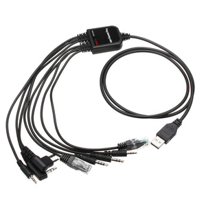 8 In 1 USB Programming Cable for Baofeng for Motorola for Kenwood TYT QYT Radio
