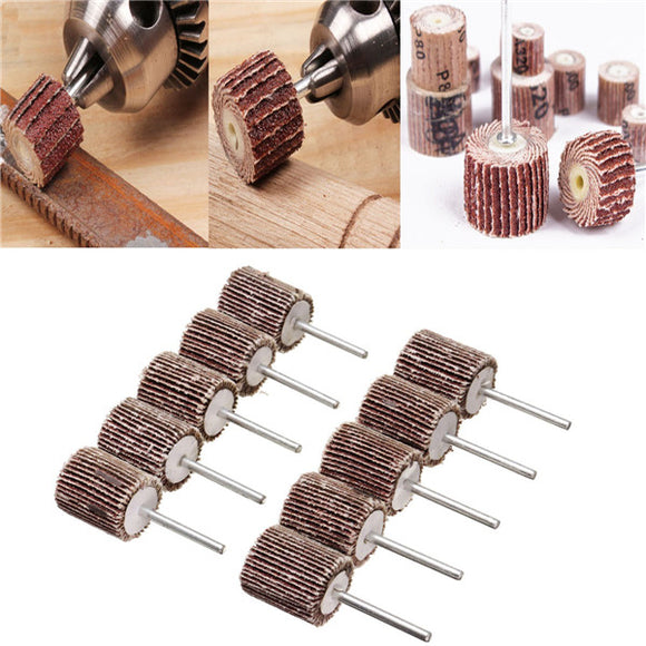 10pcs 120 Grit Flap Wheel Polish Wheel for Dremel Rotary Tools