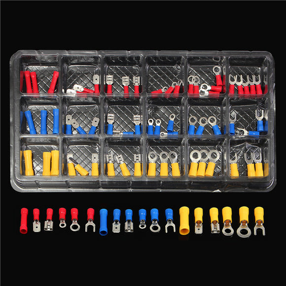 76Pcs Insulated Electrical Wire Terminals Crimp Connector