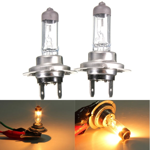 2pcs Motorcycle Car H7 12V 55W 3800K Yellow XENON HID Halogen Headlight