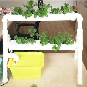 Mini 2 Layer 8 Sites Hydroponic System Kit Ebb & Flow Deep Water Culture DWC Grow Planting Vegetable