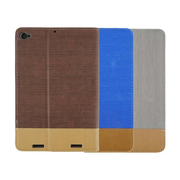 Book Design Stripe Folio PU Leather Case Cover For Xiaomi Mipad 2