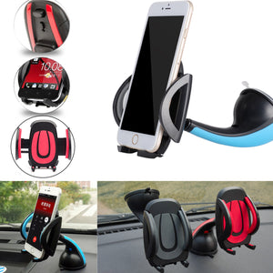 Plastic Car Phone Holder GPS Accessories Suction Cup Retractable Mount Stand