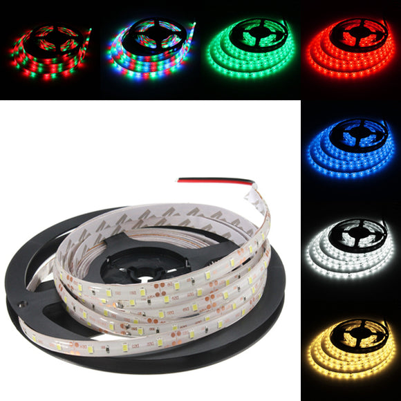 5M 24W DC12V 300 SMD 2835 Waterproof White/Warm White/Blue/Red/Green/RGB LED Flexible Strip light