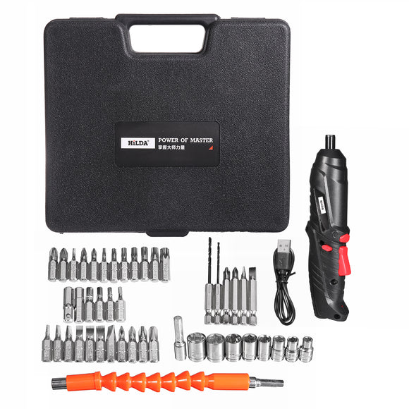 47 in 1 Rechargeable Wireless Cordless Electric Screwdriver Drill Kit Power Tool Home Improvement DIY Project