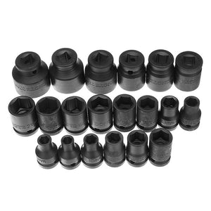 20pcs 1/2 Inch Drive Socket Set 8-32mm 6 Point Impact Socket Kit Garage Tool
