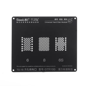 Qianli Hard Disk Module NAND GTR100 BGA Reballing Black Stencil Plant Tin Steel Net Repair Tool for Phone 6/6S/6SP/7G/7P/8G/8P