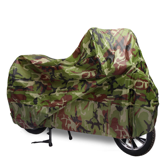 Size L Waterproof Outdoor UV Rain Cover Motorcycle Bike  Protector Camouflage