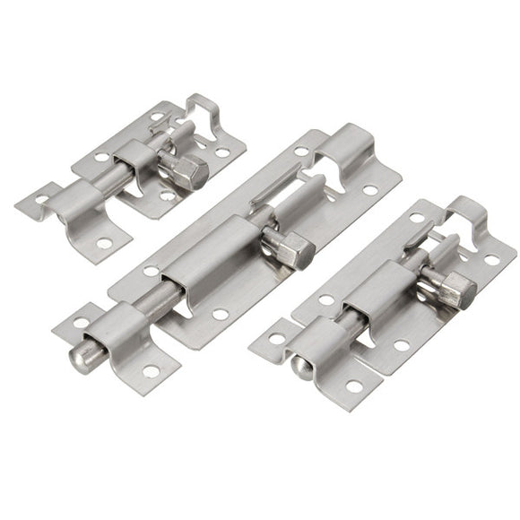 2Pcs Stainless Steel Drawer Wardrobe Door Bolt Lock Latch Slide
