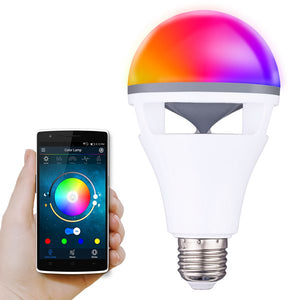 E27 5W RGBWW Colorful LED Bluetooth Speaker Smart Globe Light Bulb APP Control AC85-265V