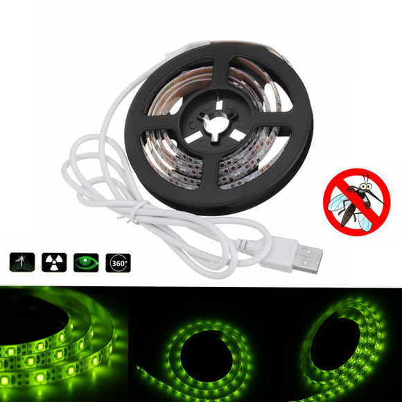 1M USB Powered Waterproof Mosquito Repelled LED Strip Light for Outdoor Fishing Camping DC5V